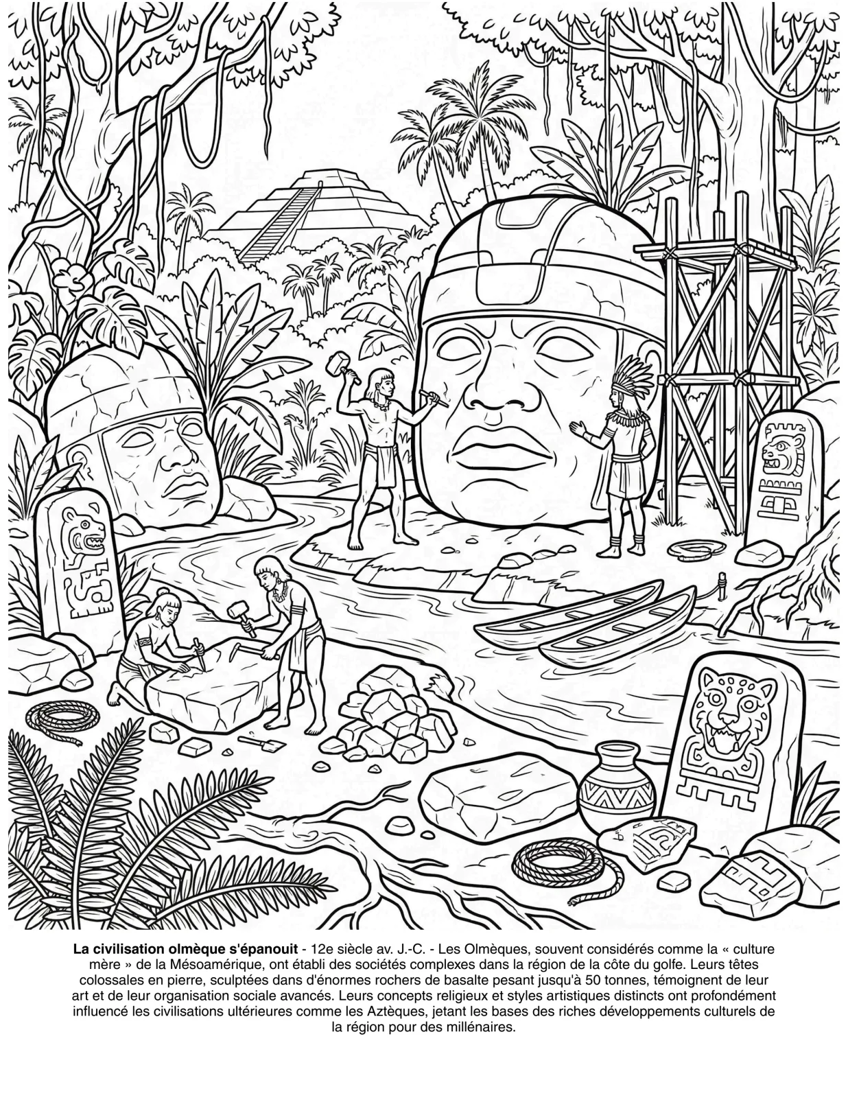 Les Aztèques: le Livre de Coloriage