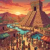 Contraportada del libro de colorear Los Aztecas
