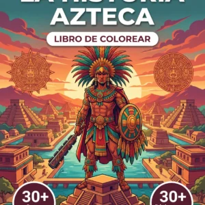 Portada del libro de colorear Los Aztecas