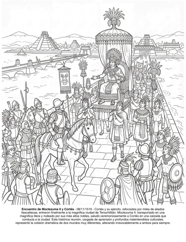 Pagina 30 del libro de colorear Los Aztecas