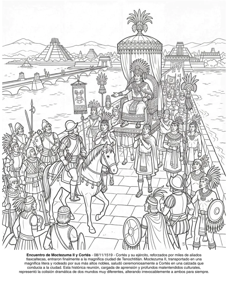 Los Aztecas: el Libro de Colorear coloring page preview