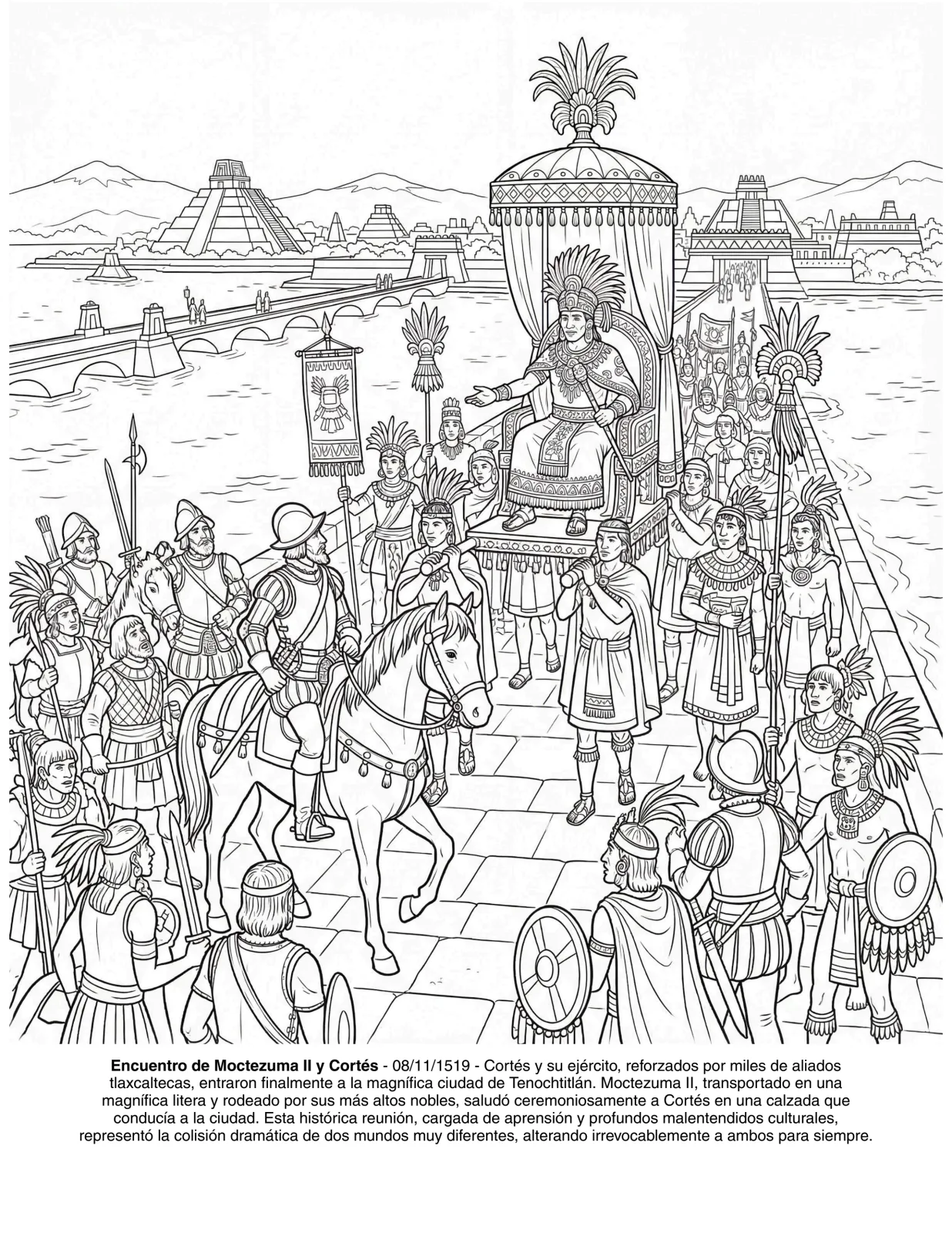 Los Aztecas: el Libro de Colorear