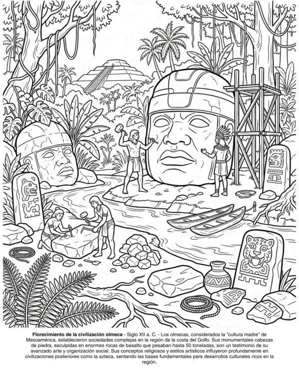 Pagina 5 del libro de colorear Los Aztecas
