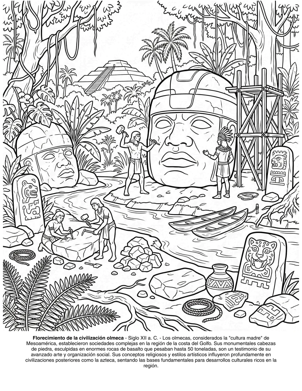 Los Aztecas: el Libro de Colorear