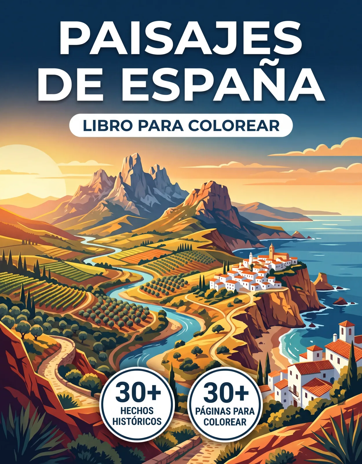 Paisajes de España: el Libro de Colorear