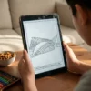 Paisajes de España — person ipad (es) Una persona coloreando el libro de colorear Paisajes de España en un iPad