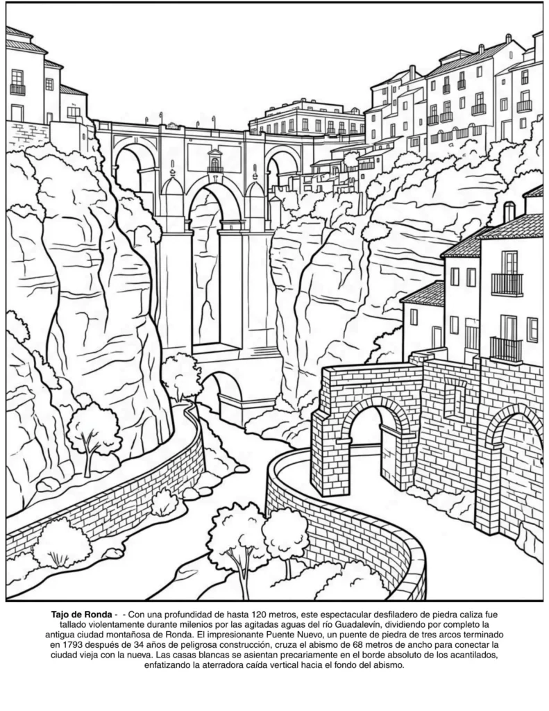 Paisajes de España: el Libro de Colorear coloring page preview