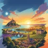 Contraportada del libro de colorear Paisajes de Francia