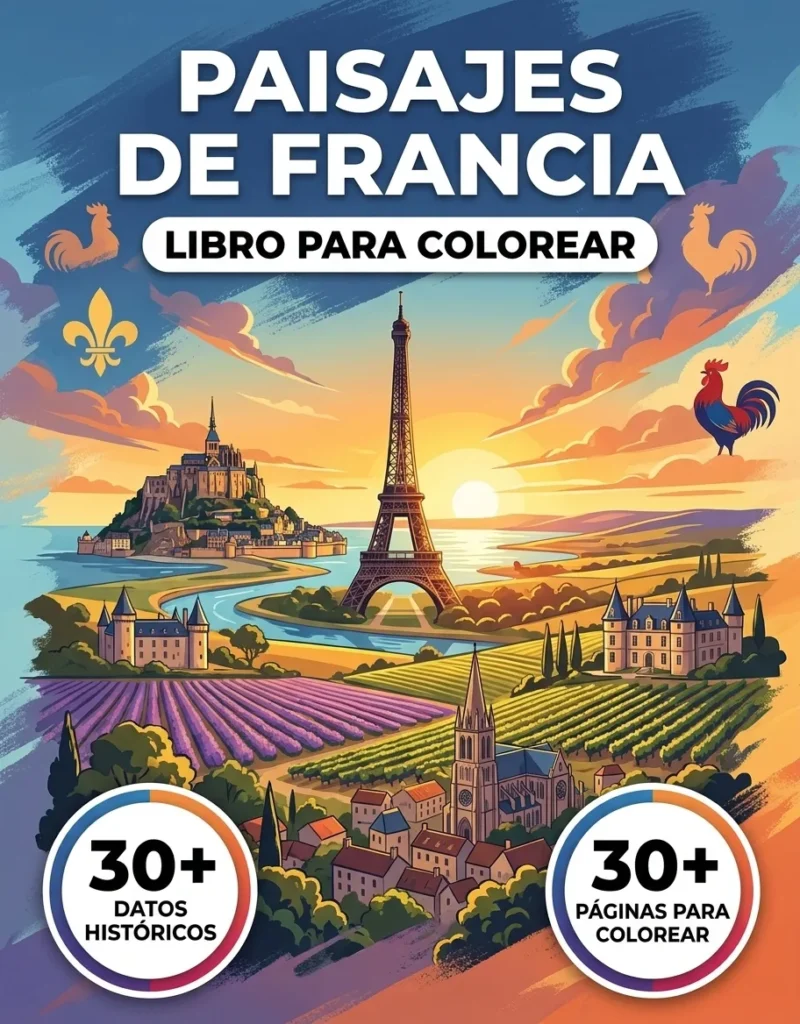 Paisajes de Francia: el Libro de Colorear