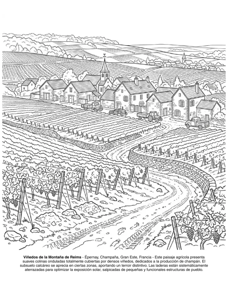 Paisajes de Francia: el Libro de Colorear coloring page preview