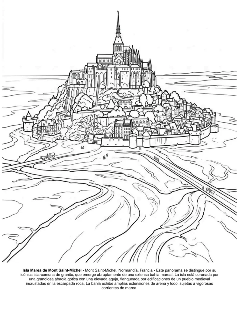 Paisajes de Francia: el Libro de Colorear