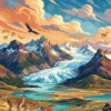 Contraportada del libro de colorear Paisajes de Patagonia