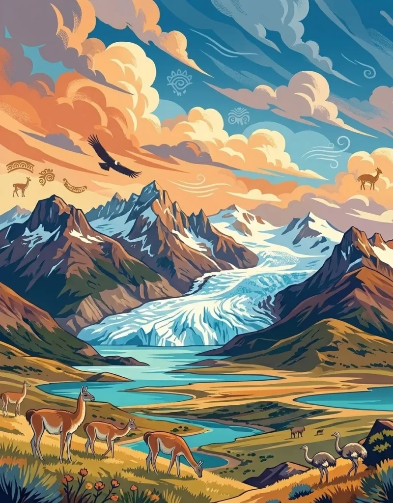 Paisajes de Patagonia: el Libro de Colorear