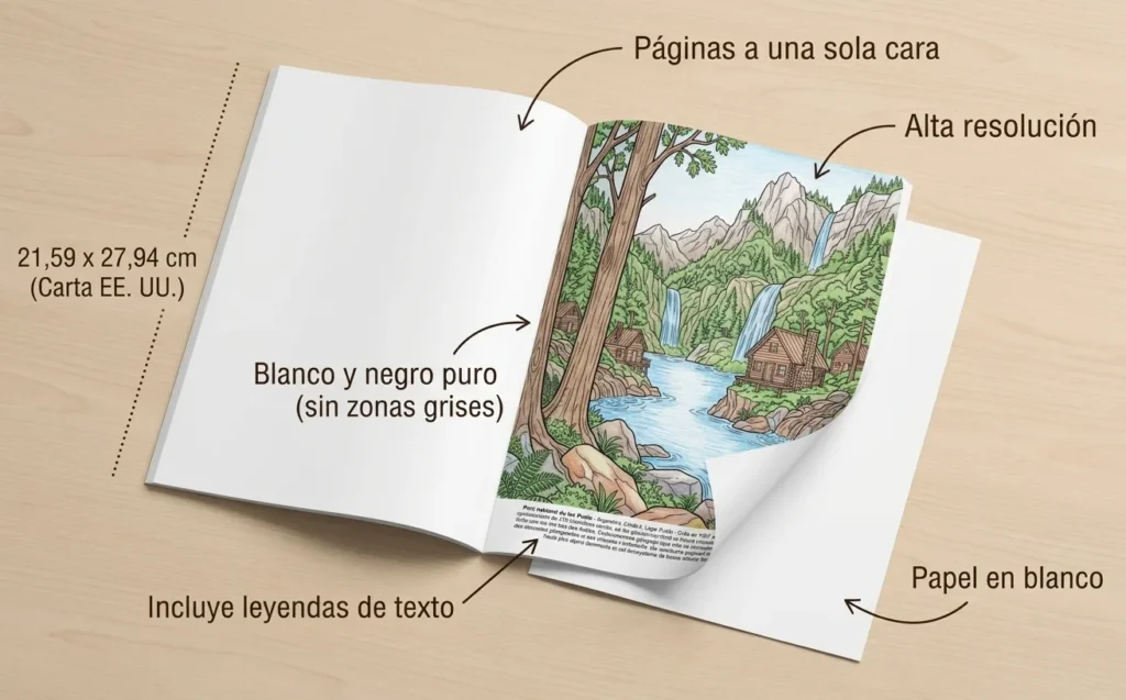 Paisajes de Patagonia: el Libro de Colorear, Libro de bolsillo impreso