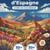 Couverture du livre de coloriage Paysages d'Espagne