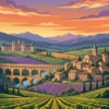 Quatrieme de couverture du livre de coloriage Paysages de France
