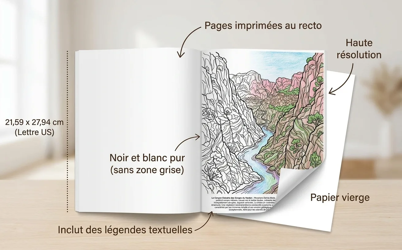 Paysages de France : le Livre de Coloriage — Livre broché imprimé