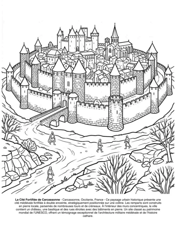 Page 20 du livre de coloriage Paysages de France