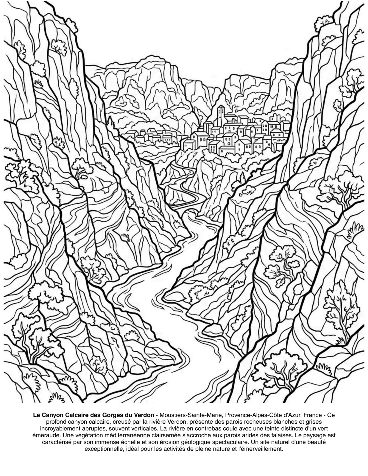 Paysages de France : le Livre de Coloriage