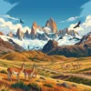Quatrieme de couverture du livre de coloriage Paysages de Patagonie