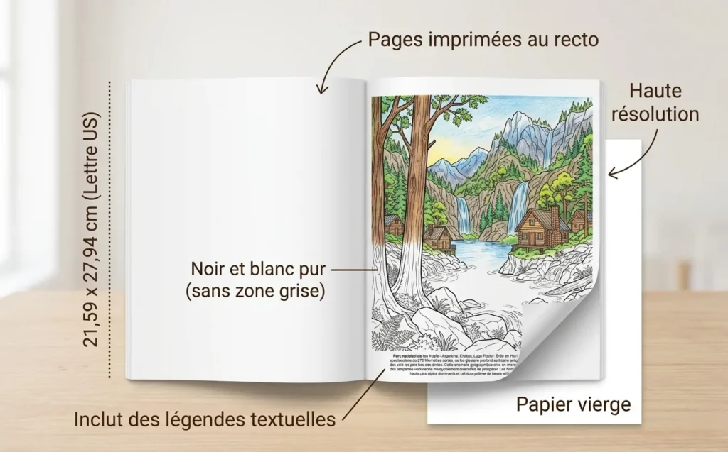 Paysages de Patagonie : le Livre de Coloriage, Édition brochée