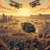 Quatrieme de couverture du livre de coloriage Premiere Guerre Modiale