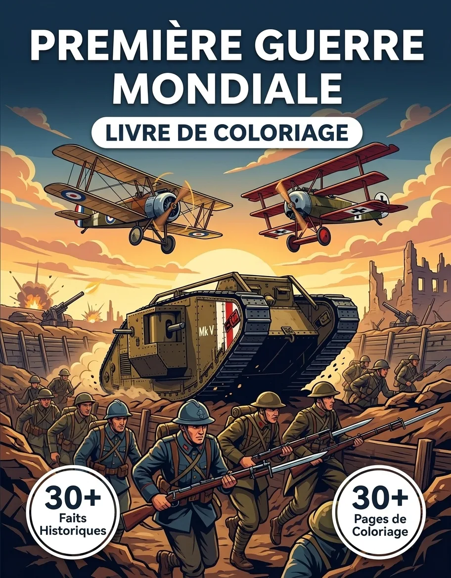 Premiere Guerre Modiale : le Livre de Coloriage