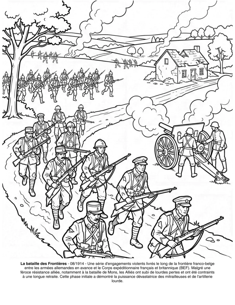 Premiere Guerre Modiale : le Livre de Coloriage coloring page preview