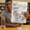Una persona coloreando una pagina impresa del libro de colorear Primera Guera Mundial