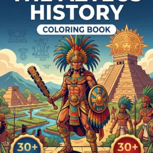 The Aztecs History coloring book front cover
