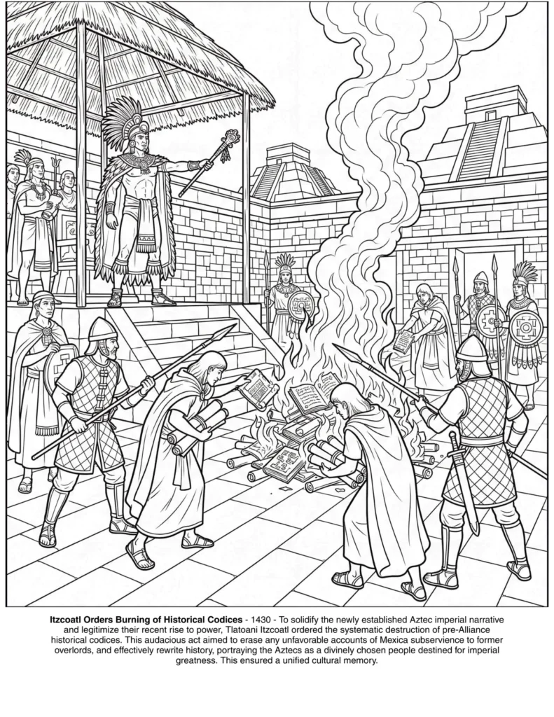 The Aztecs History: the Coloring Book coloring page preview
