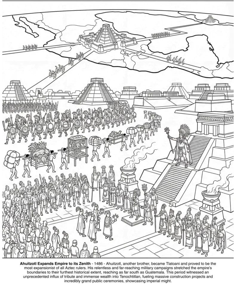 The Aztecs History: the Coloring Book