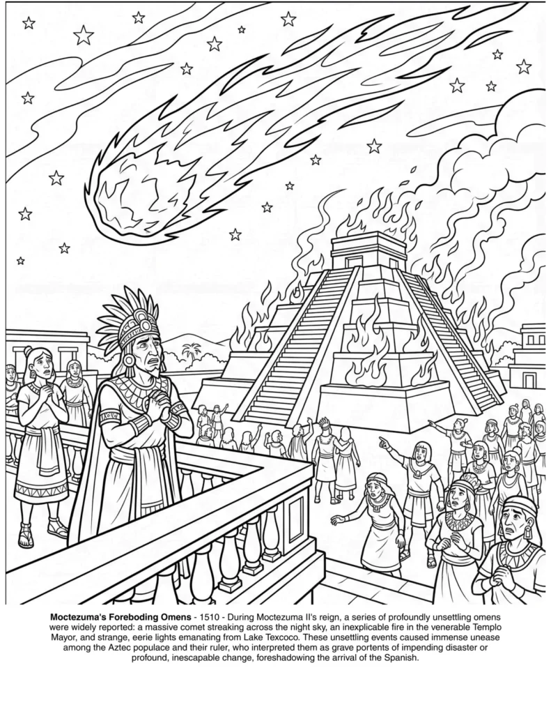 The Aztecs History: the Coloring Book coloring page preview