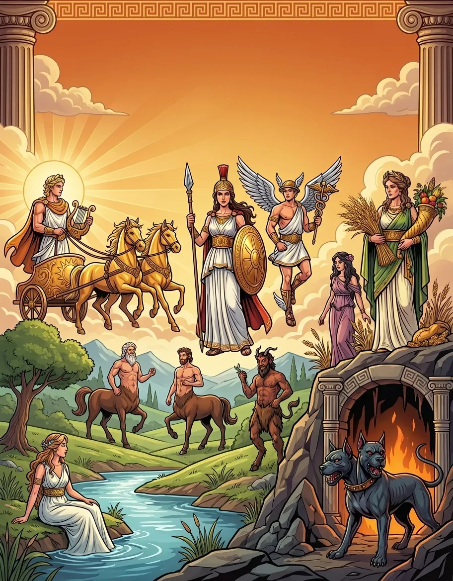 The Greek Mythology: the Coloring Book