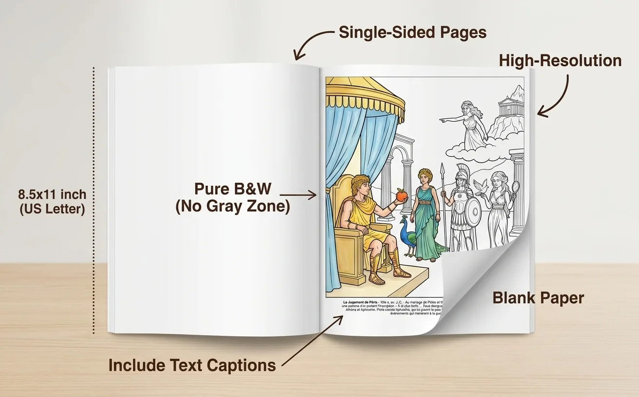 The Greek Mythology: the Coloring Book — Printed Paperback