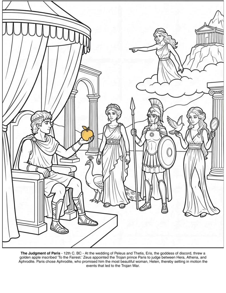 The Greek Mythology: the Coloring Book coloring page preview