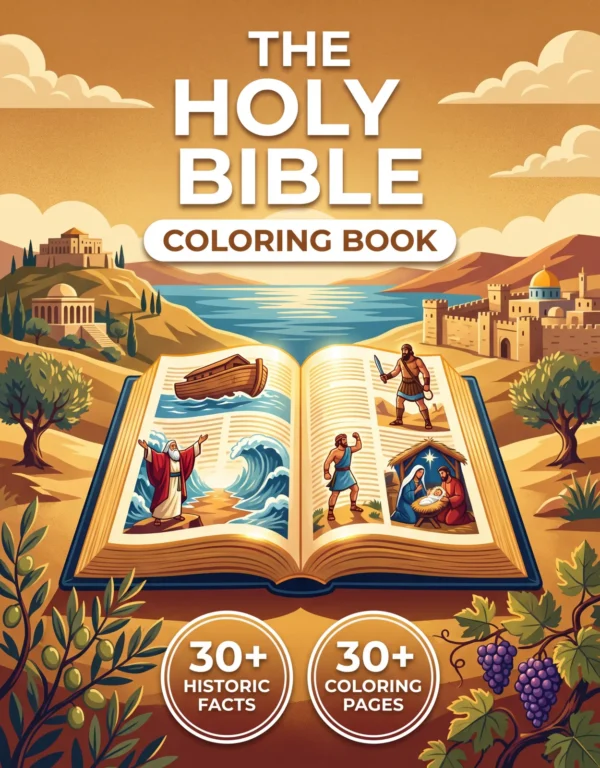 The Holy Bible coloring book front cover