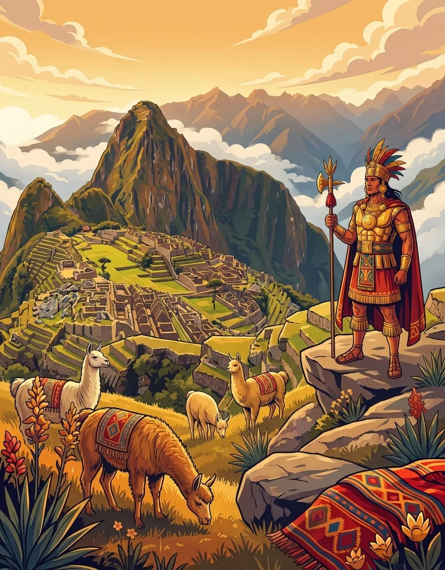 The Incas Empire: the Coloring Book