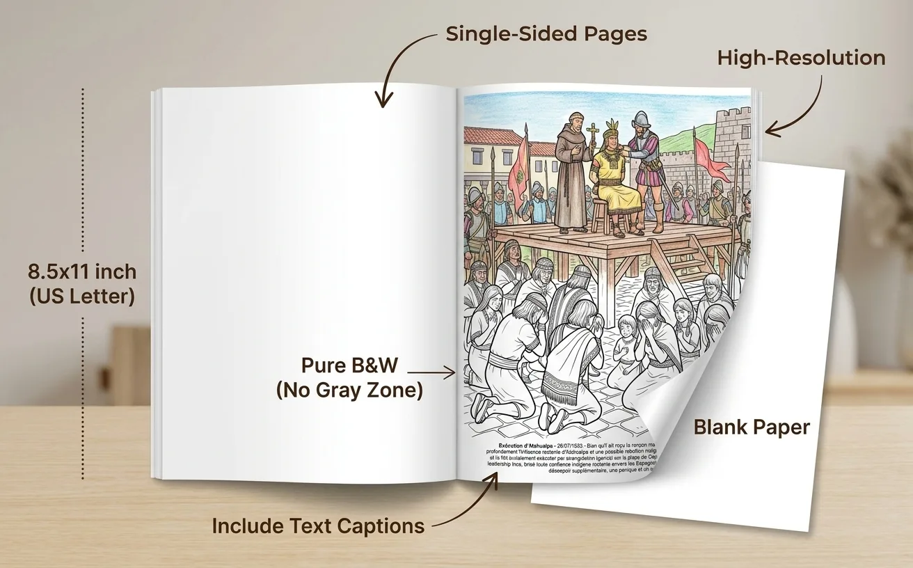 The Incas Empire: the Coloring Book — Printed Paperback