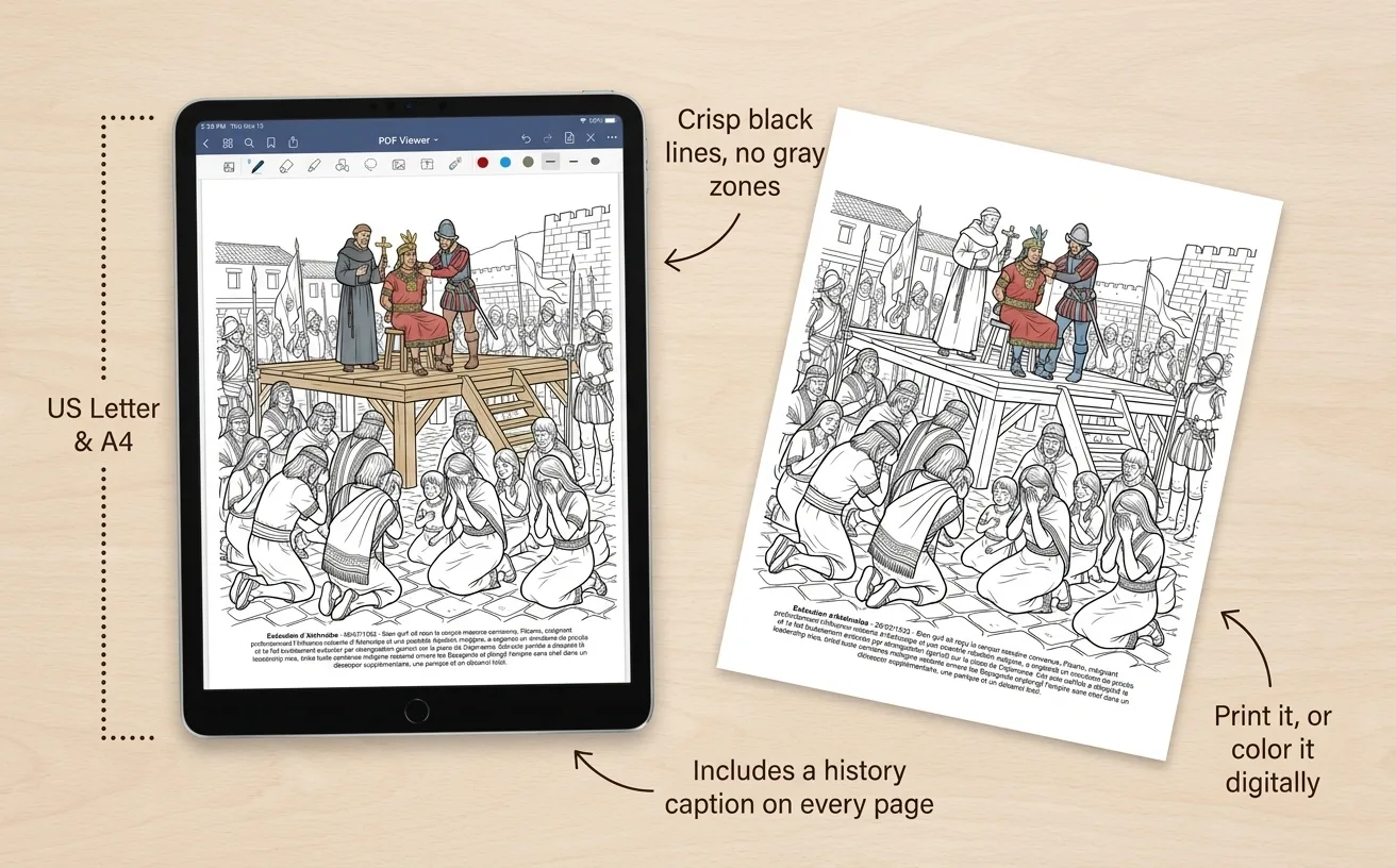 The Incas Empire: the Coloring Book — Digital PDF