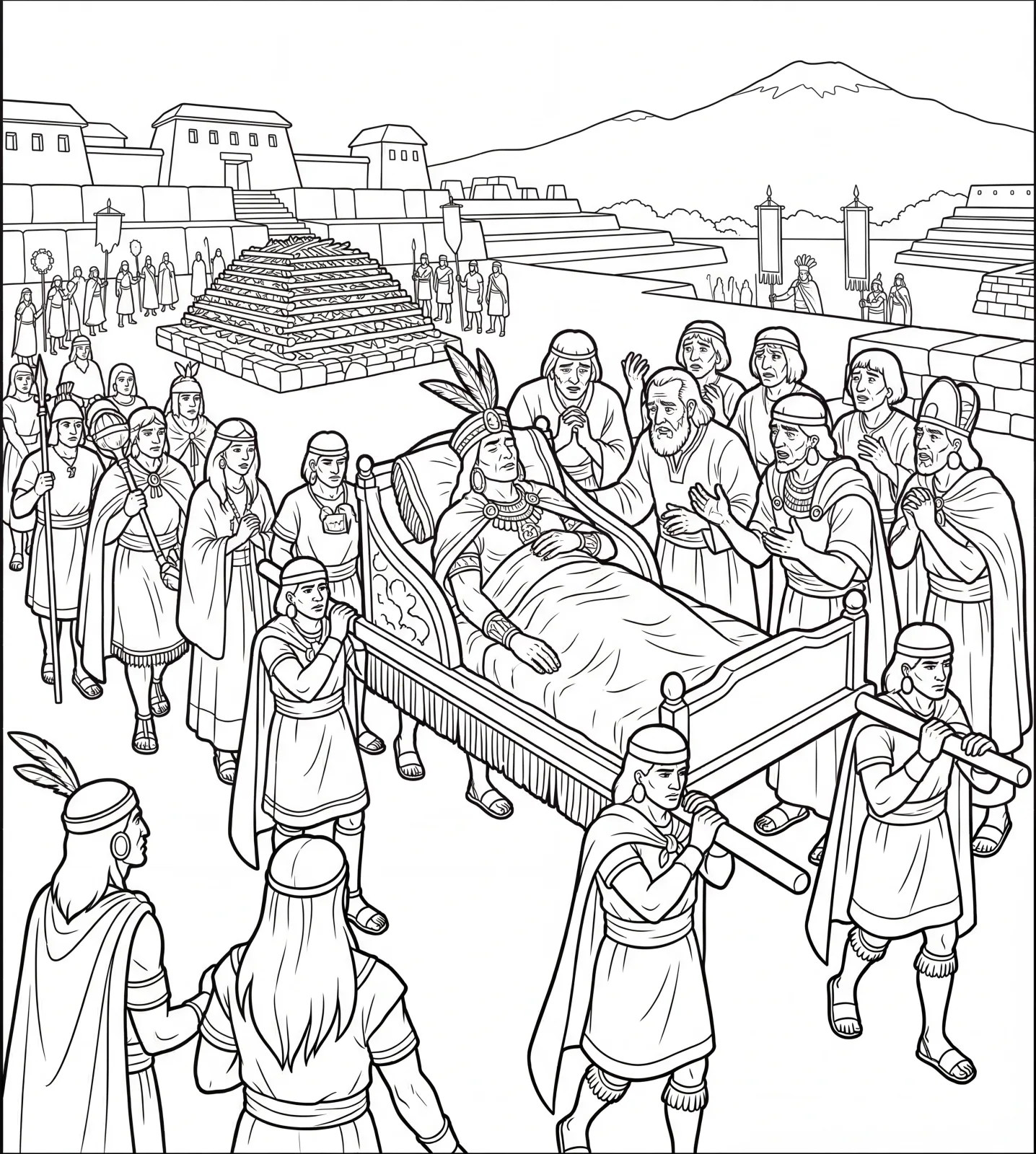 Original Illustration — The Incas Empire: the Coloring Book