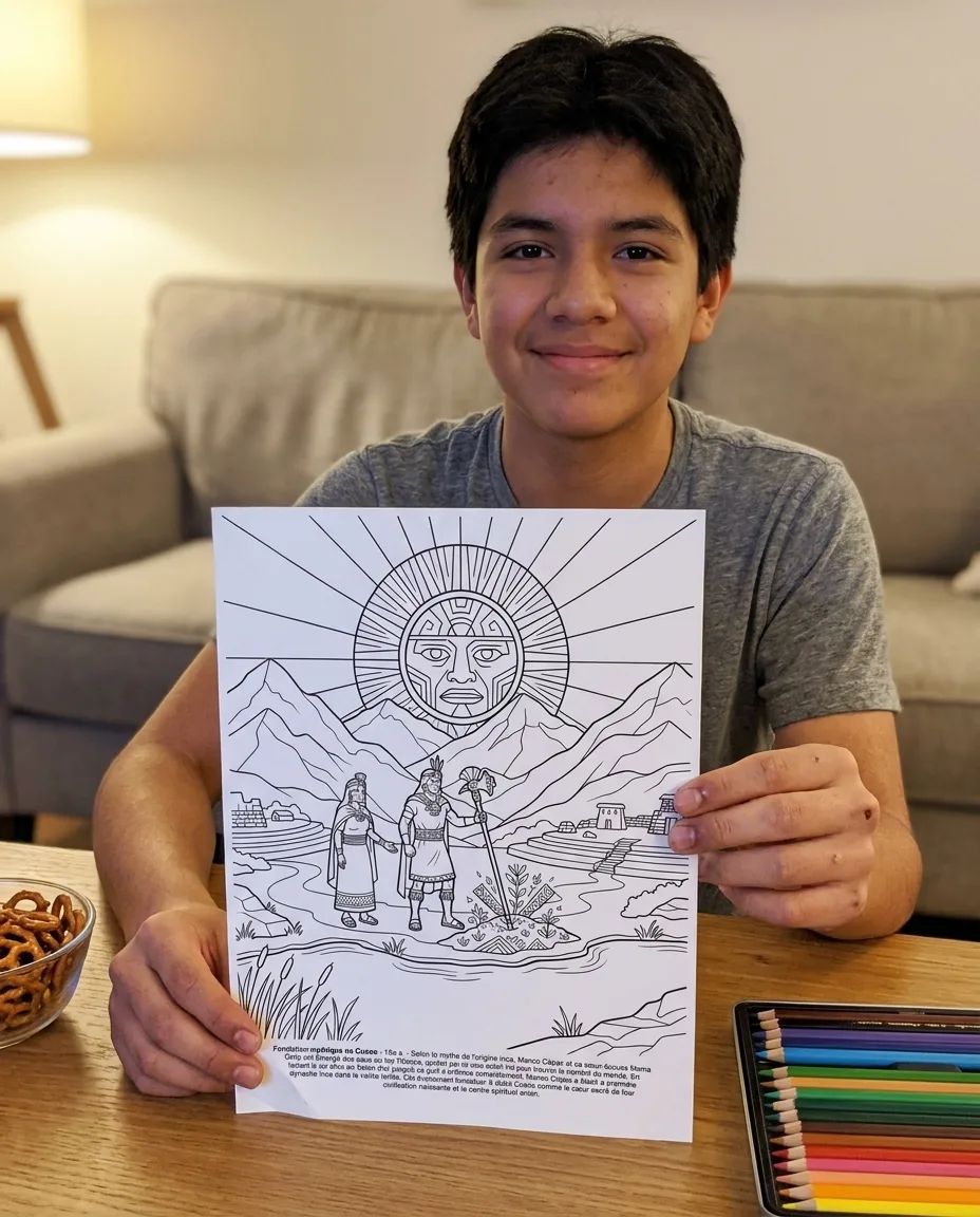 The Incas Empire: the Coloring Book