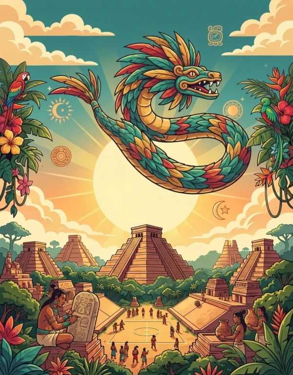 The Maya Civilization coloring book back cover