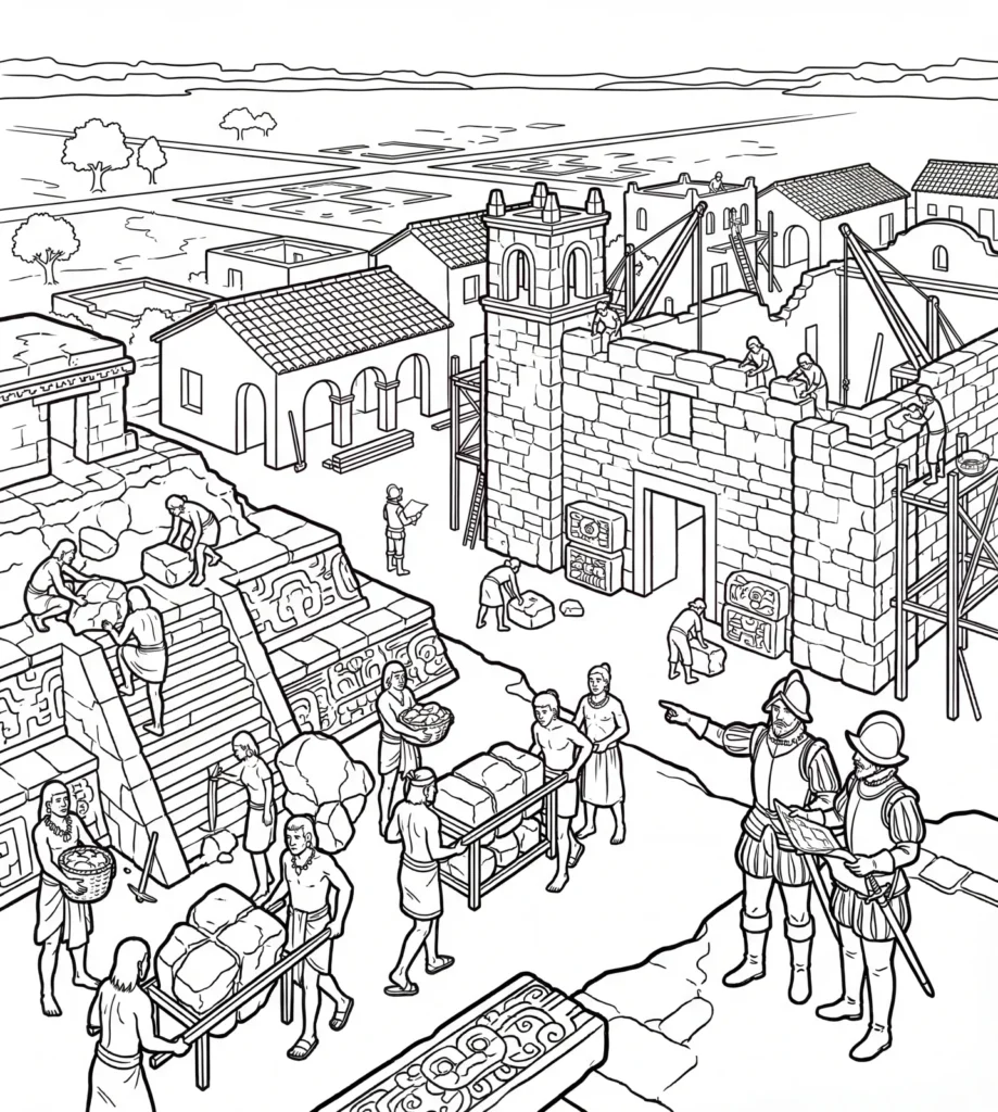 Original Illustration, The Maya Civilization: the Coloring Book