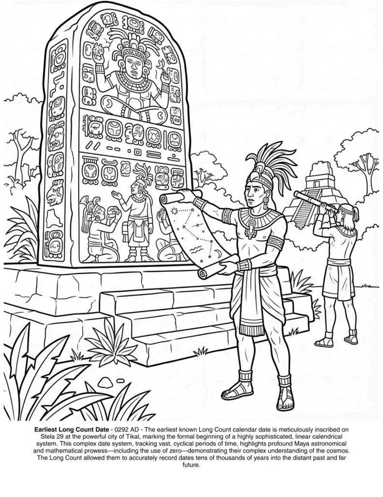 The Maya Civilization: the Coloring Book coloring page preview