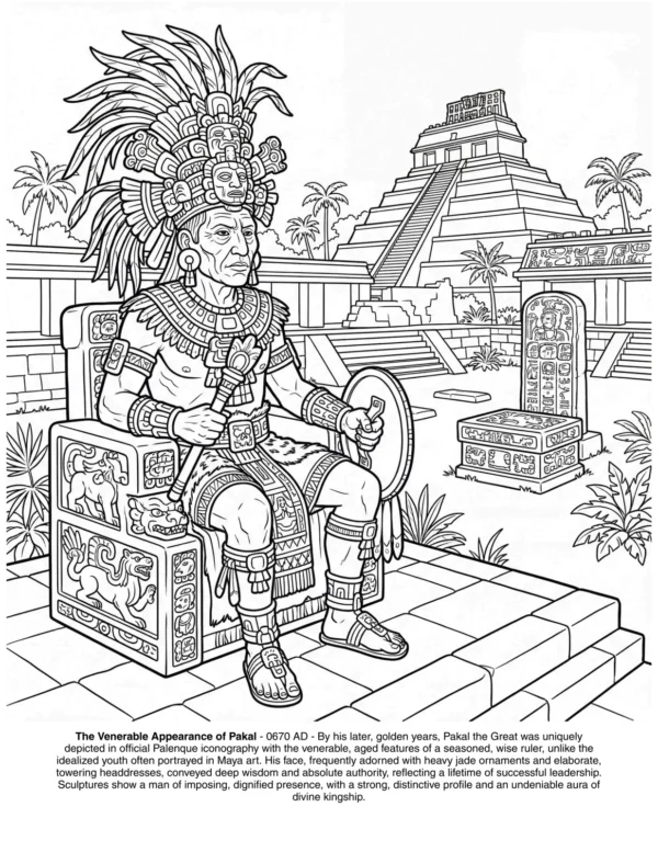 Page 20 of the The Maya Civilization coloring book