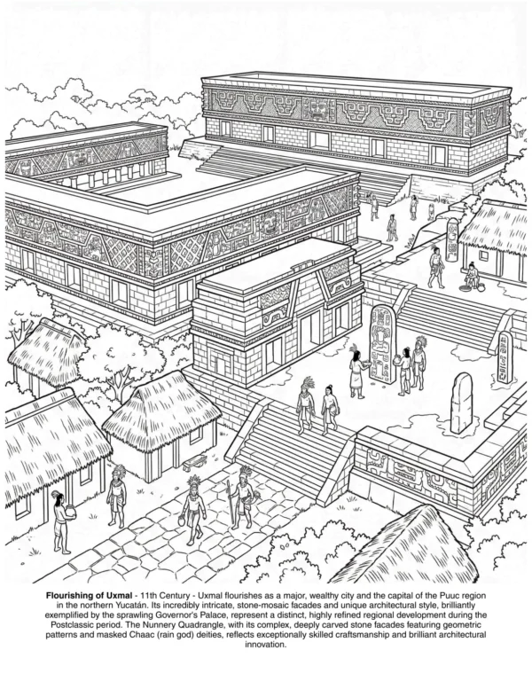 Page 30 of the The Maya Civilization coloring book