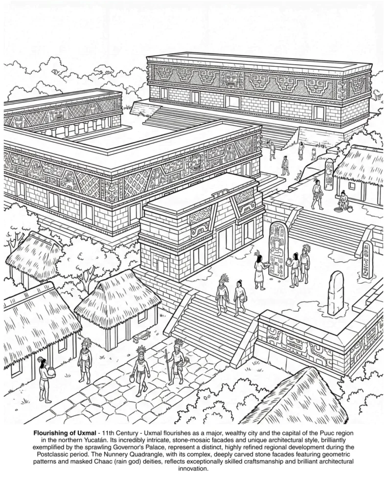 The Maya Civilization: the Coloring Book coloring page preview