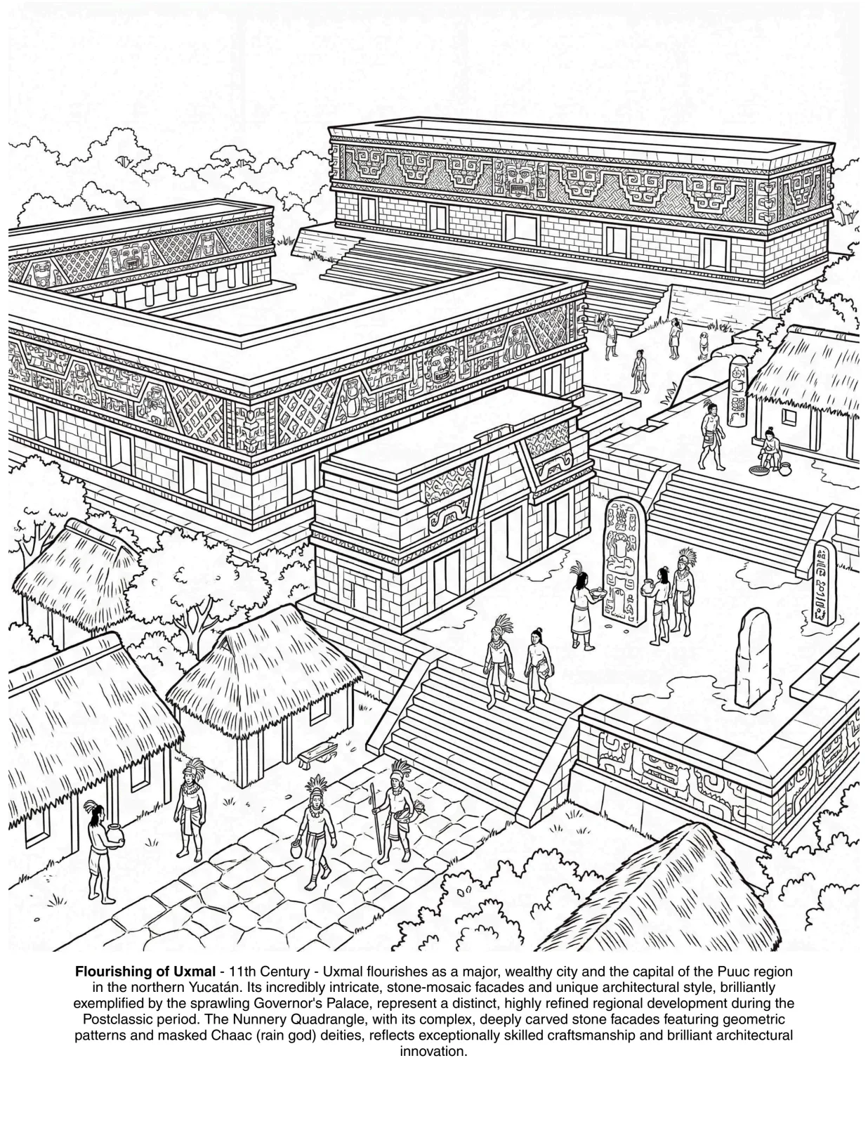 The Maya Civilization: the Coloring Book