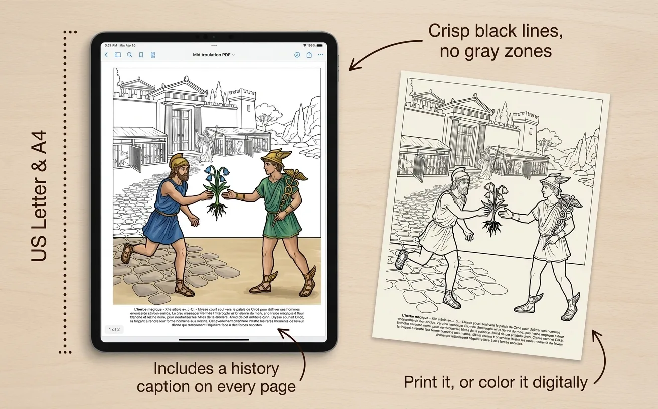 The Odyssey: the Coloring Book — Digital PDF